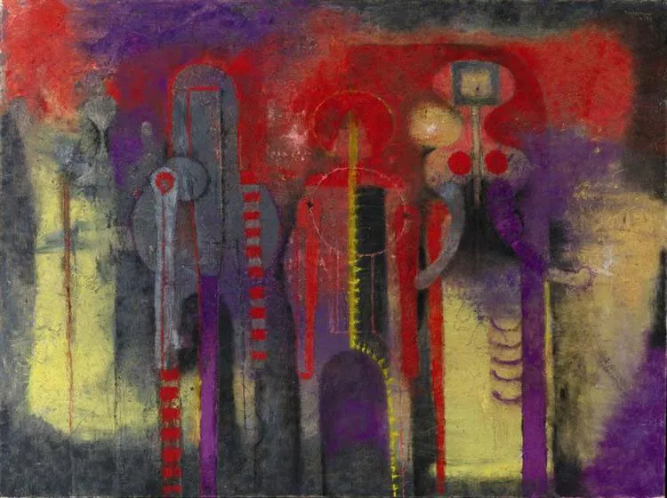 Tres personajes-Rufino Tamayo 1970